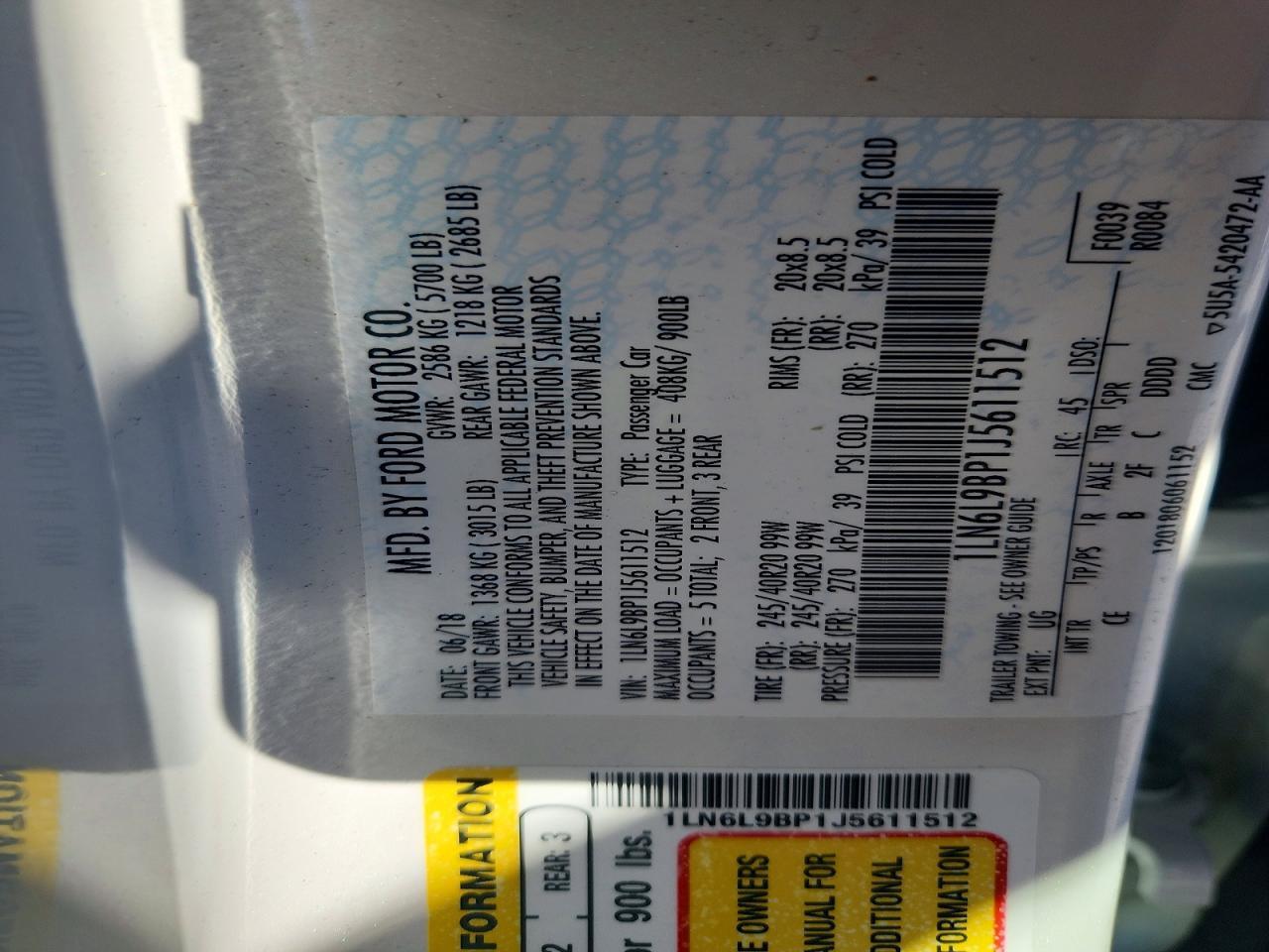 2018 Lincoln Continental Black Label