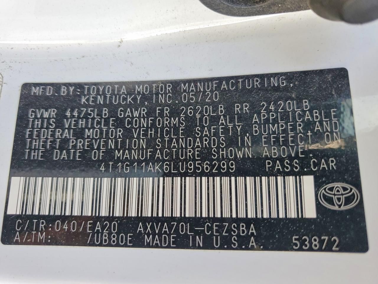 2020 Toyota Camry se