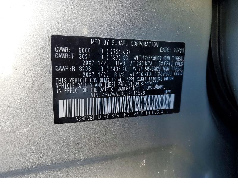 2022 Subaru Ascent Onyx Edition