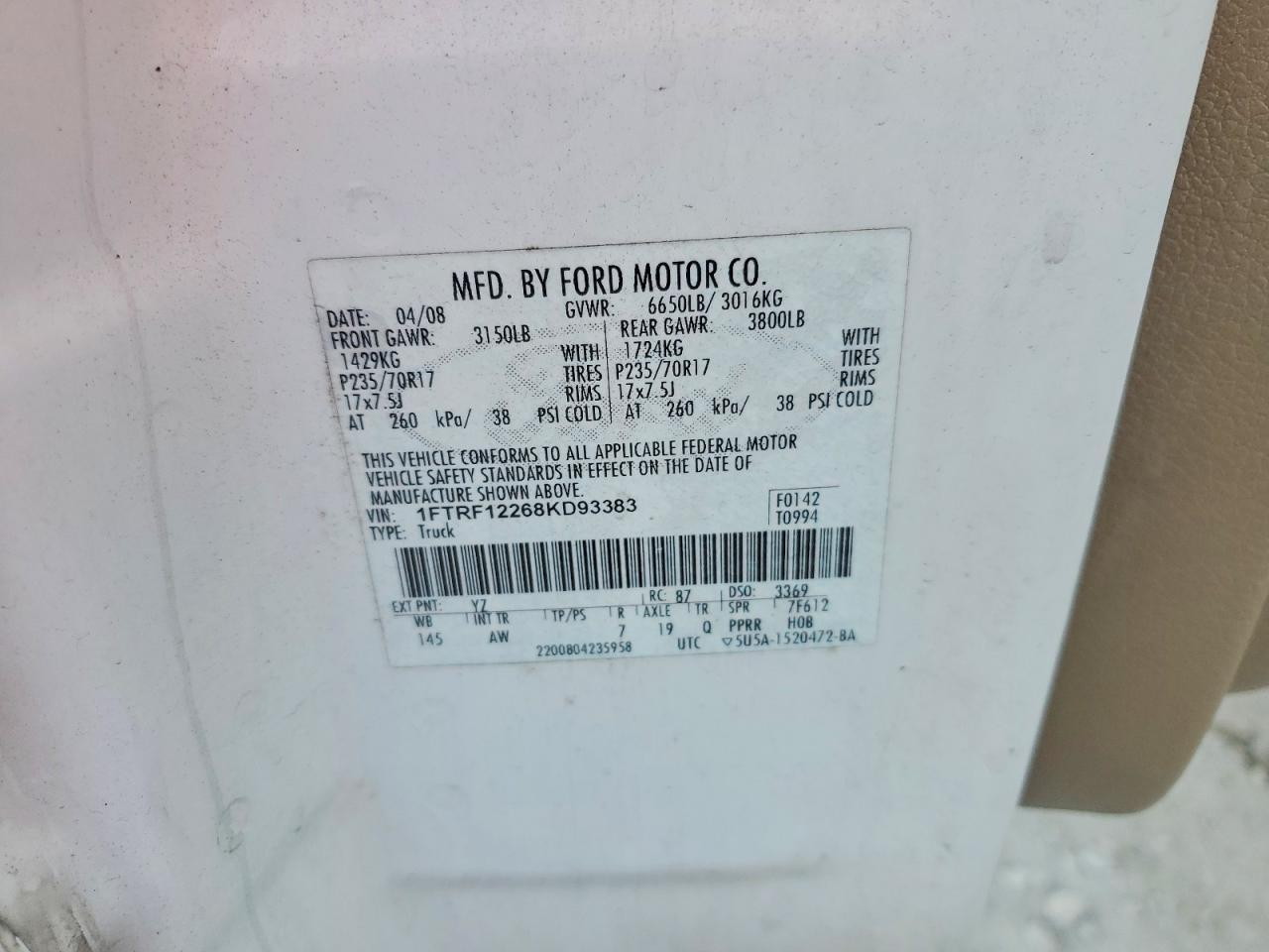 2008 Ford F150