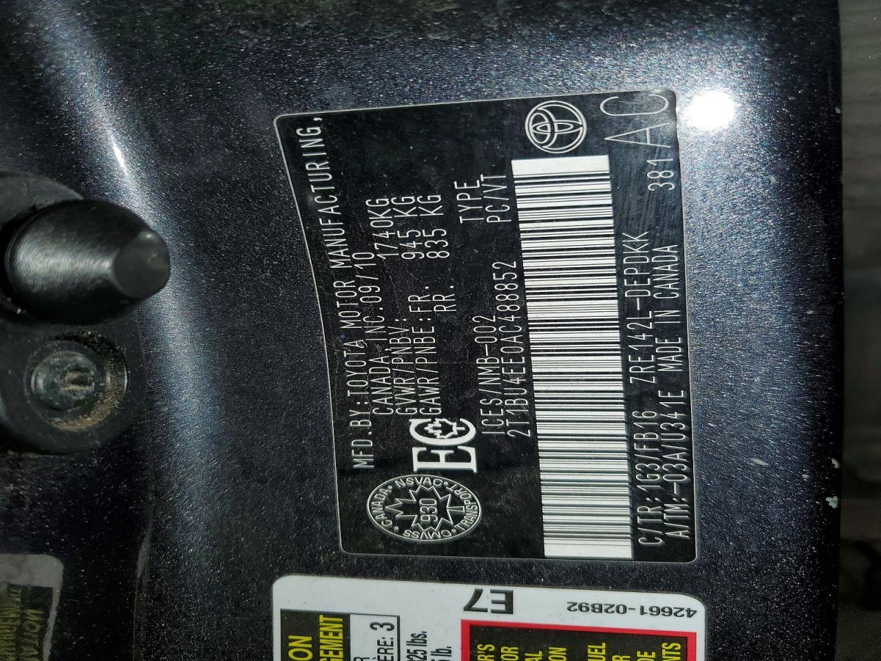 2010 Toyota Corolla Base