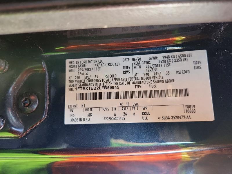 2020 Ford F150 Super cab