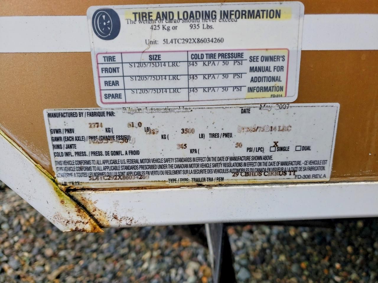 2008 Pilgrim In Ternational Cirrus FD-306 Camper
