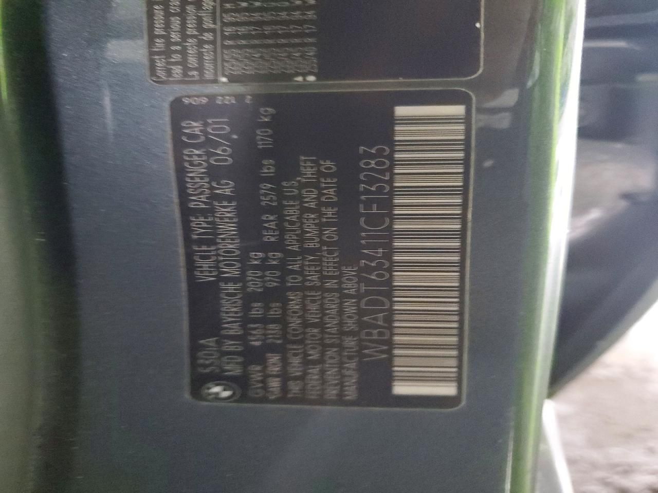 2001 BMW 530 i Automatic