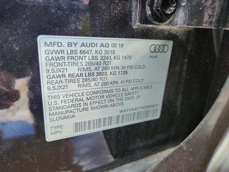 2019 Audi Q7 Prestige