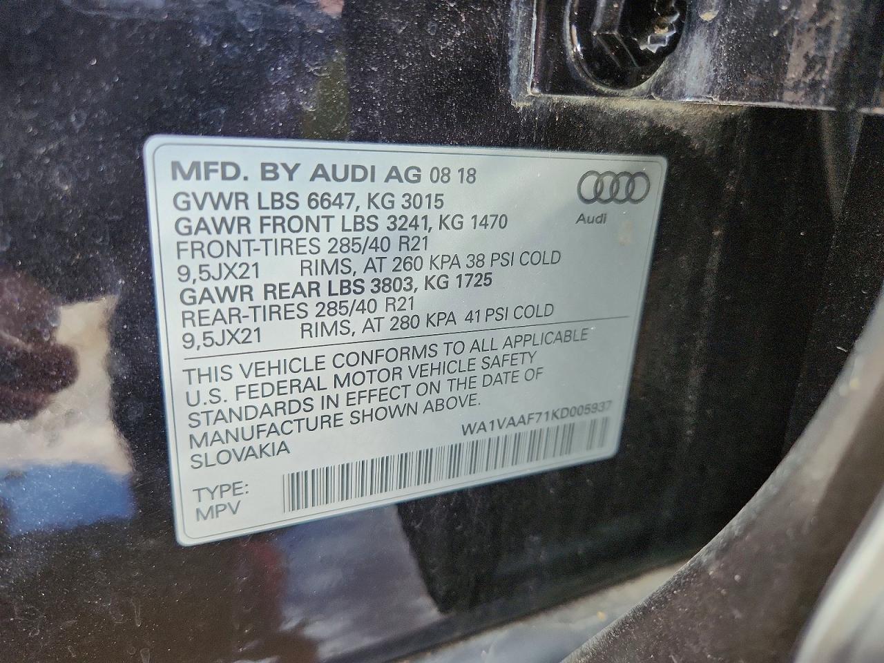 2019 Audi Q7 Prestige