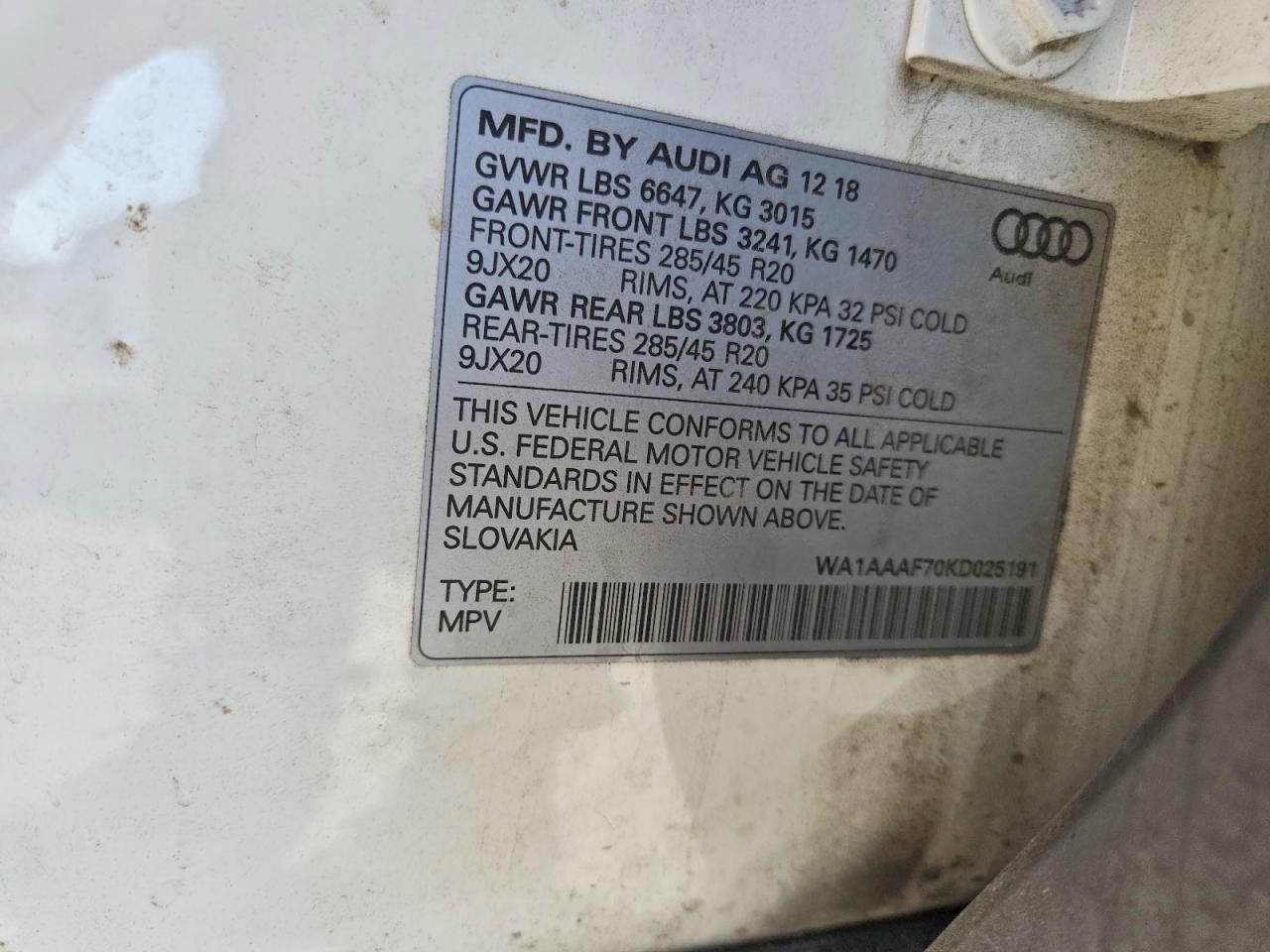 2019 Audi Q7 Premium