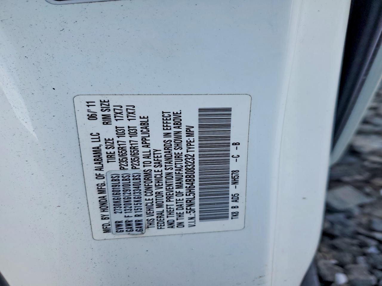 2011 Honda Odyssey exl