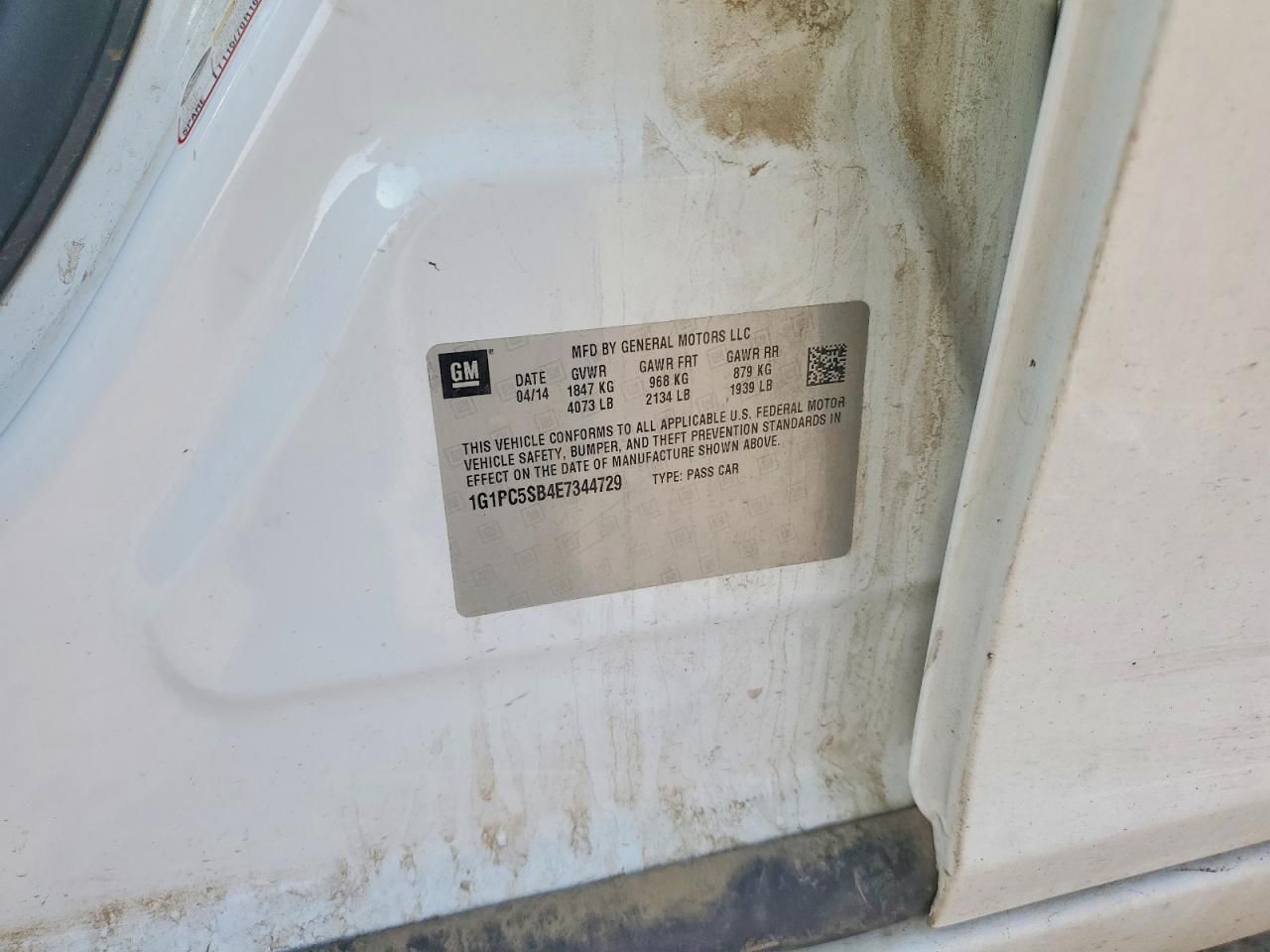 2014 Chevrolet Cruze lt