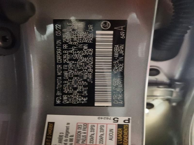 2022 Lexus Ux 250h Base