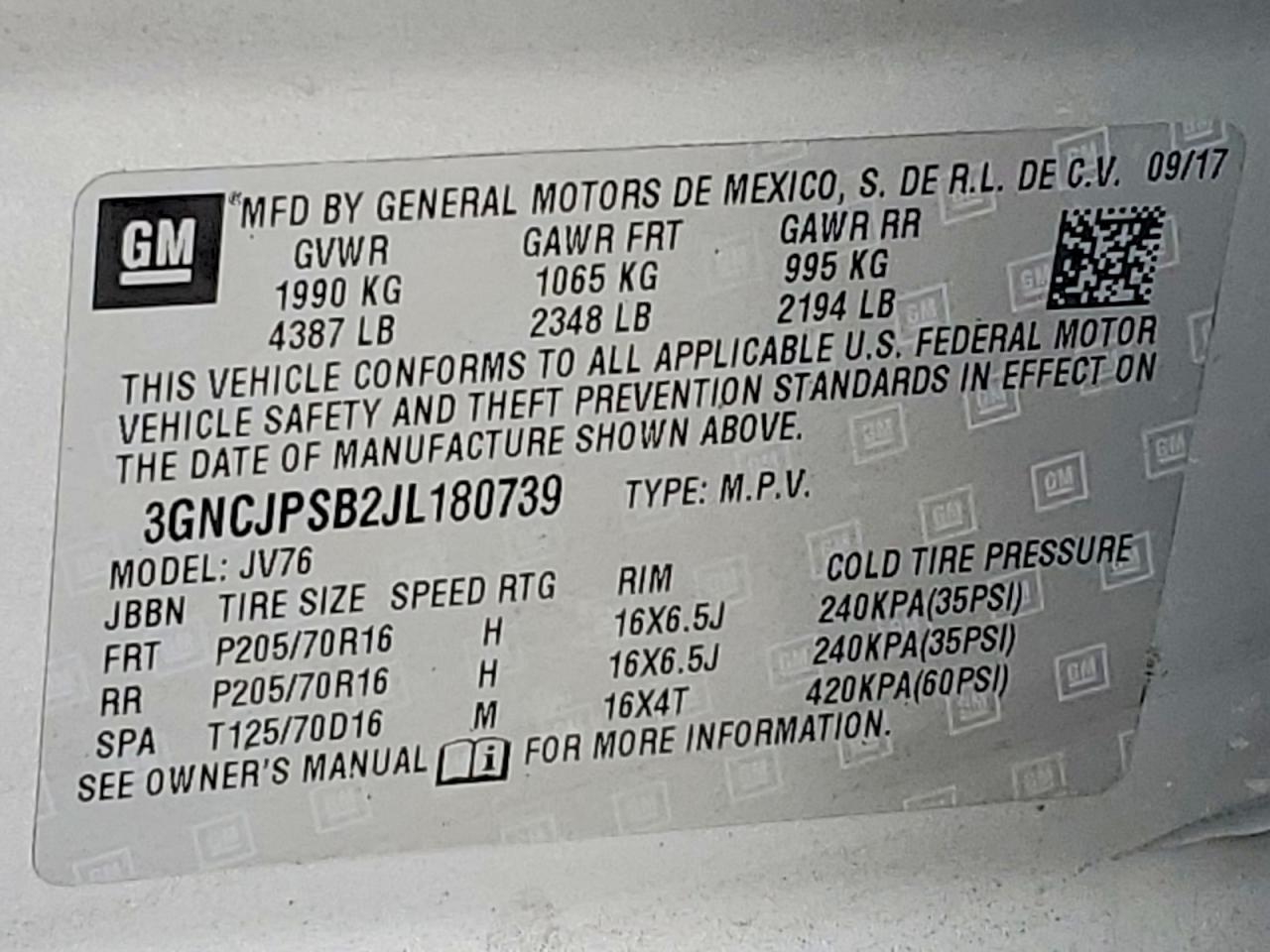 2018 Chevrolet Trax 1LT