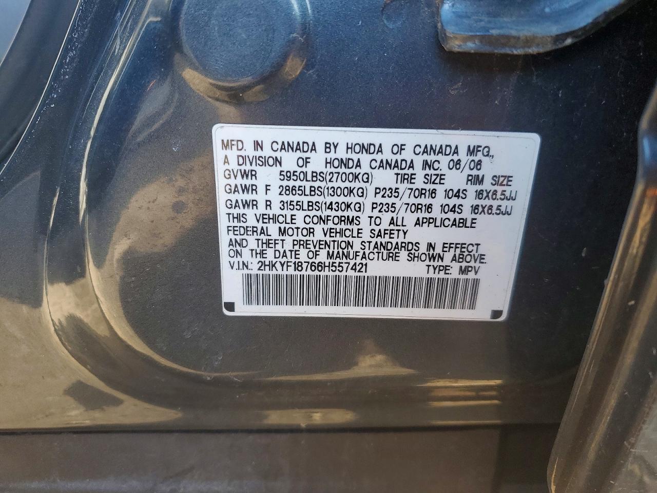 2006 Honda Pilot ex
