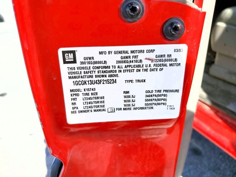 2003 Chevrolet Silverado K1500 Heavy Duty