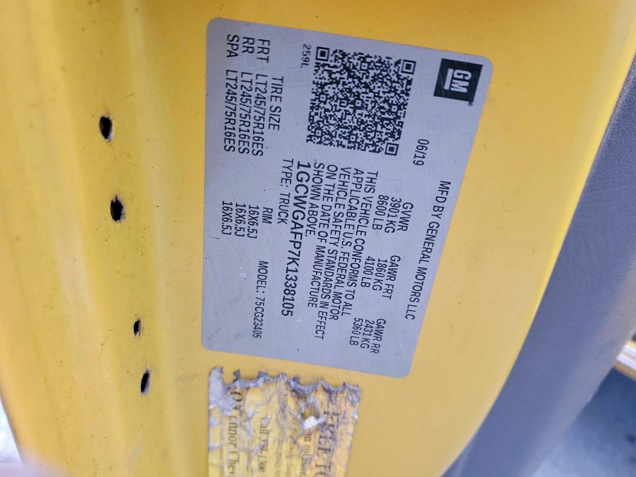 2019 Chevrolet Express G2500