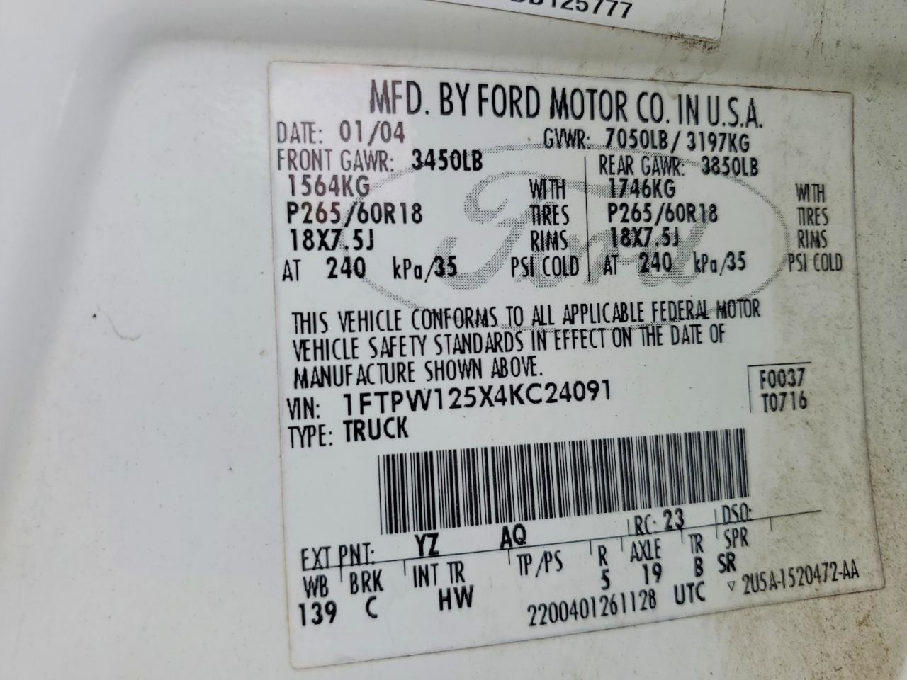 2004 Ford F150 Supercrew