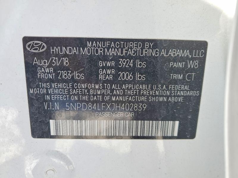 2018 Hyundai Elantra sel
