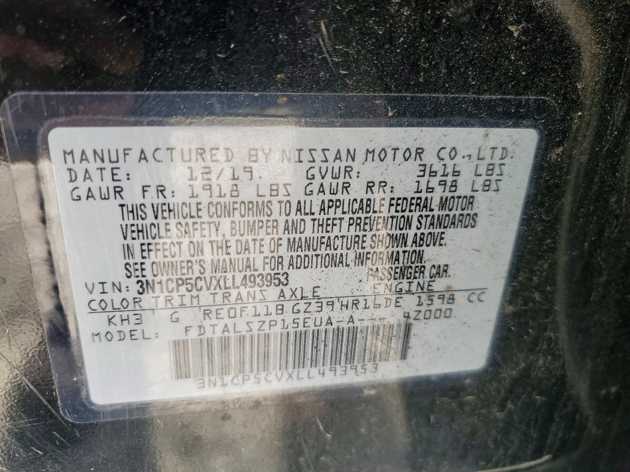 2020 Nissan Kicks sv