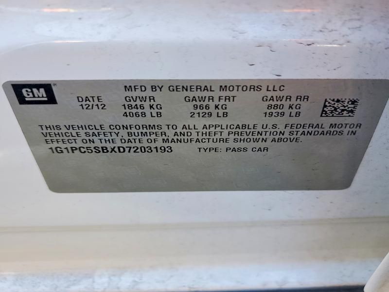 2013 Chevrolet Cruze lt