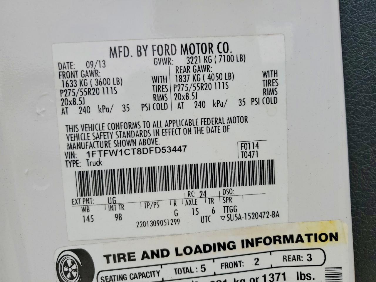 2013 Ford F150 Supercrew