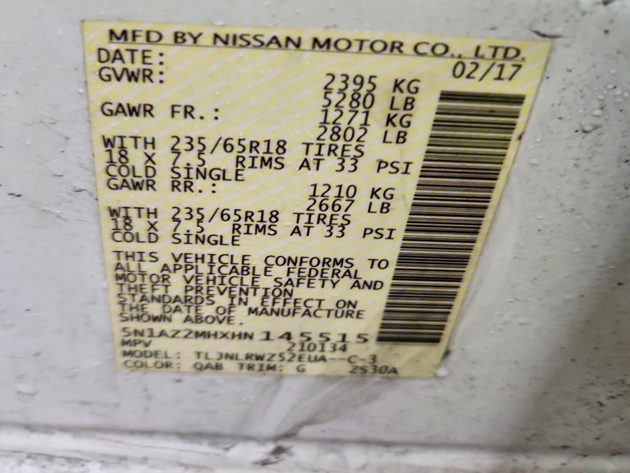 2017 Nissan Murano s