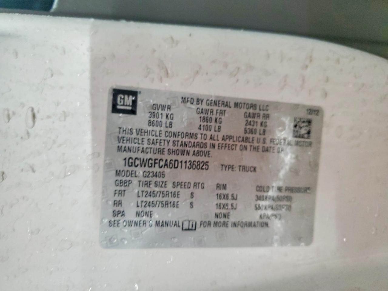2013 Chevrolet Express 2500 Cargo Utility / Service Van