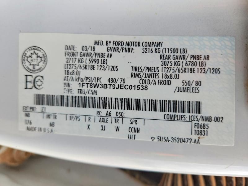 2018 Ford F350 Super Duty Flatbed Truck