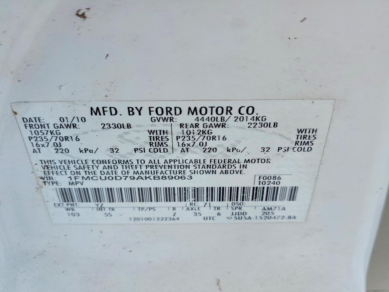 2010 Ford Escape xlt