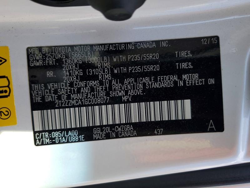 2016 Lexus Rx 350 Base