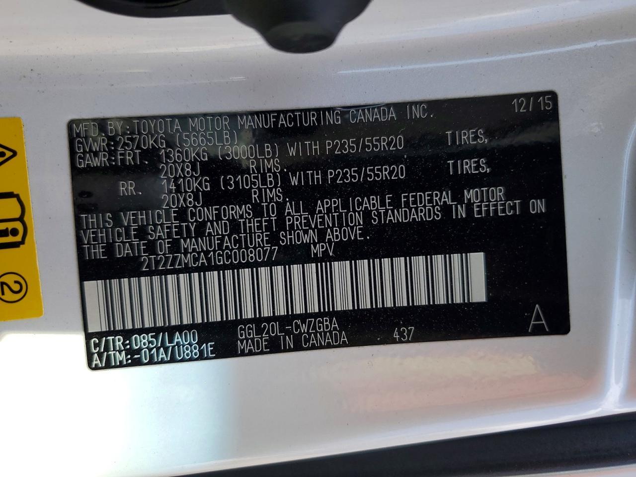 2016 Lexus Rx 350 Base