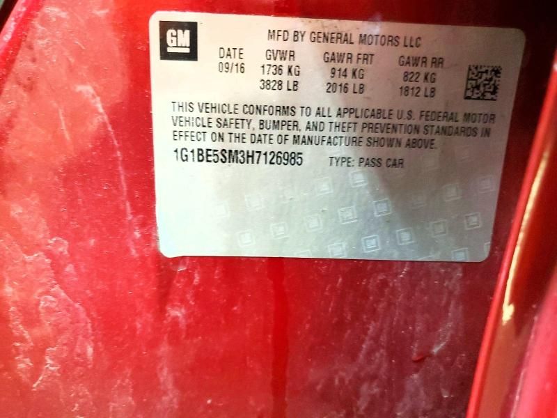 2017 Chevrolet Cruze lt