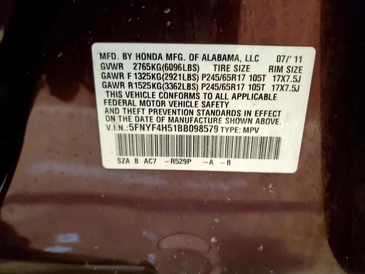 2011 Honda Pilot exl