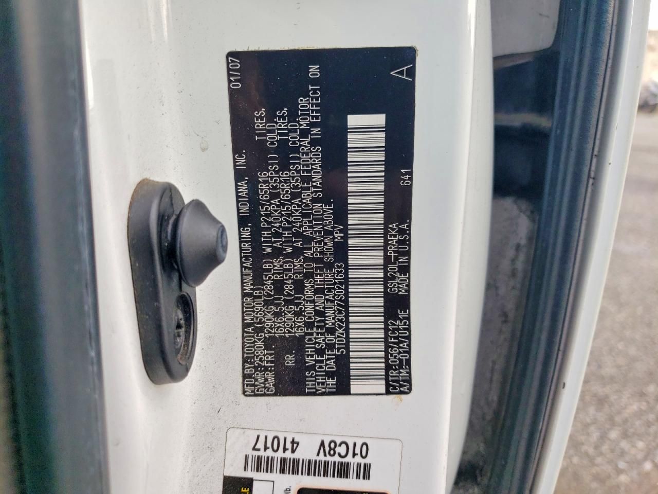 2007 Toyota Sienna ce