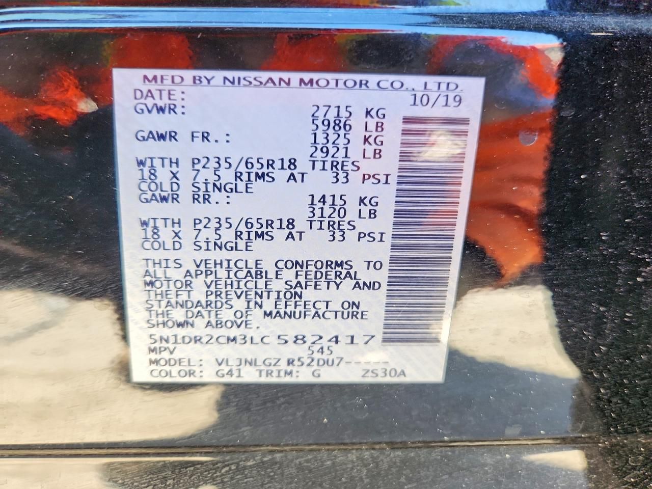 2020 Nissan Pathfinder sl