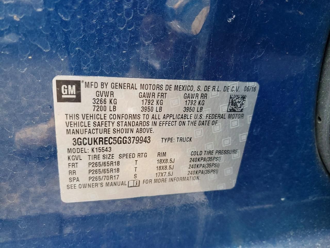 2016 Chevrolet Silverado K1500 lt