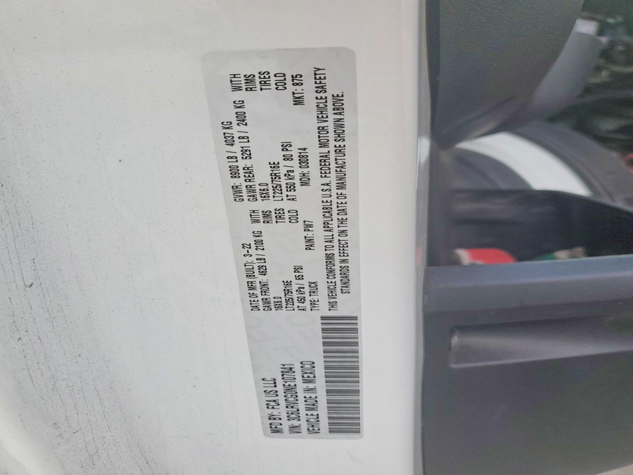 2022 Dodge RAM Promaster 2500 Utility / Service Van