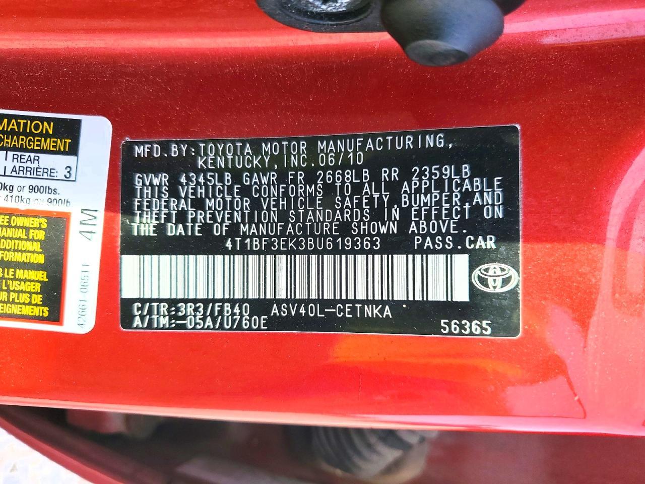 2011 Toyota Camry Base