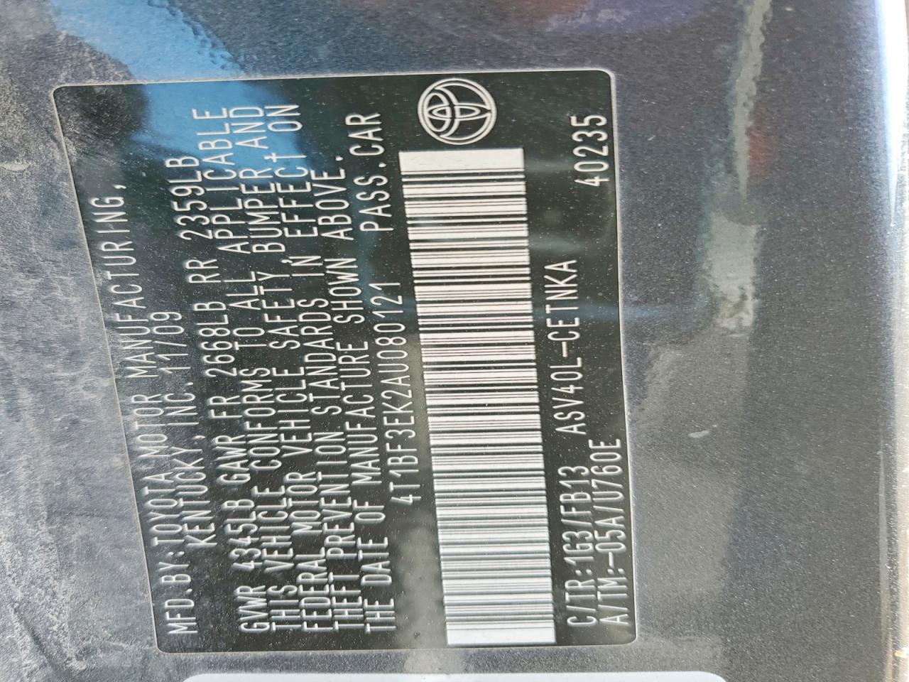 2010 Toyota Camry Base