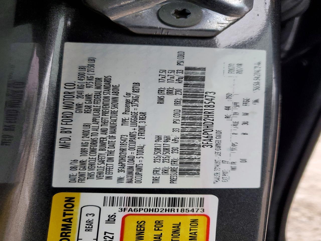 2017 Ford Fusion se