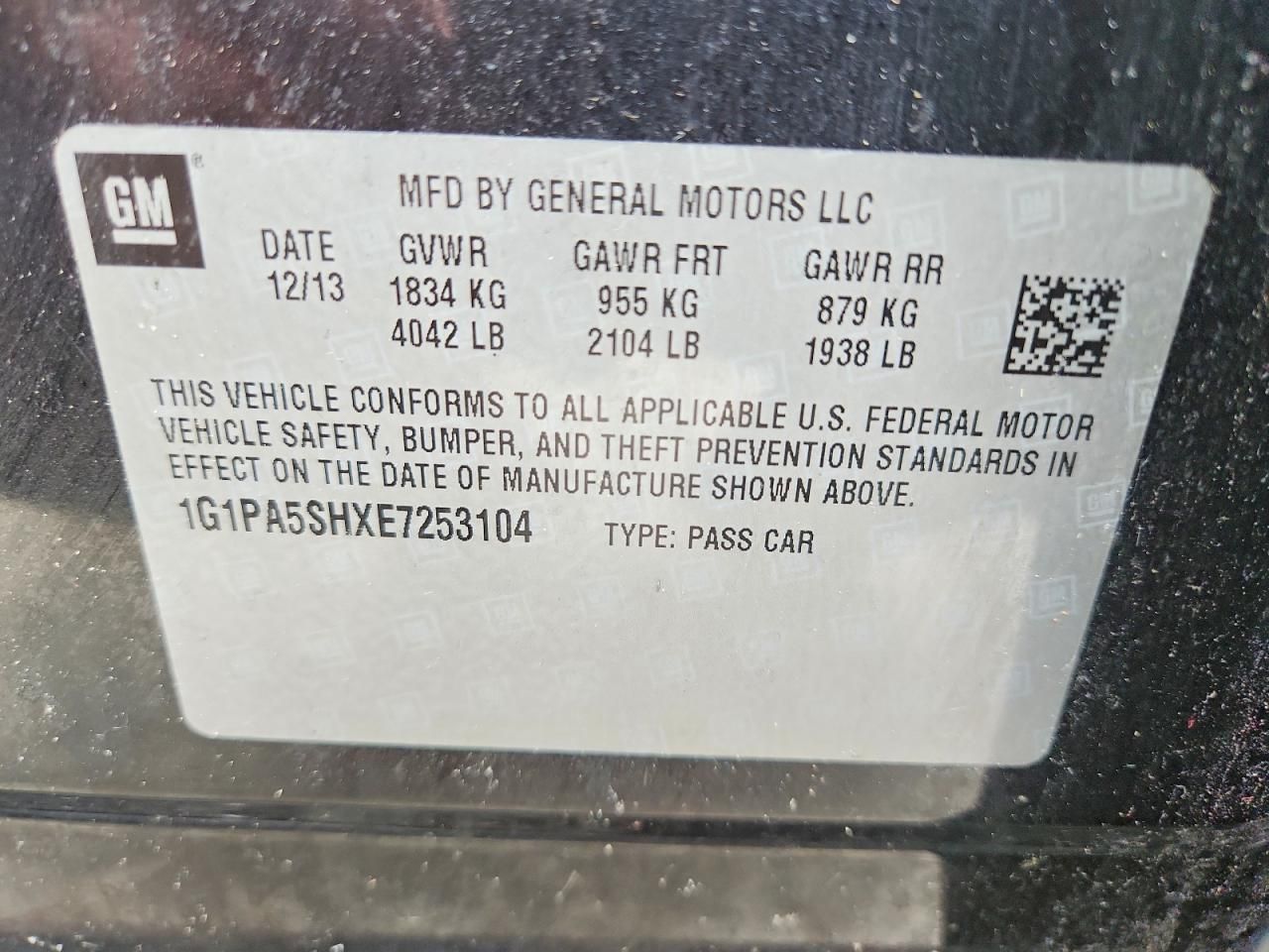 2014 Chevrolet Cruze ls