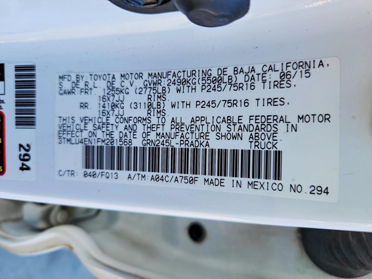 2015 Toyota Tacoma V6