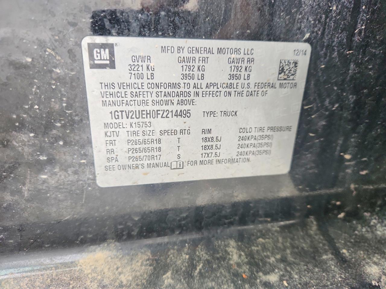 2015 GMC Sierra K1500 SLE