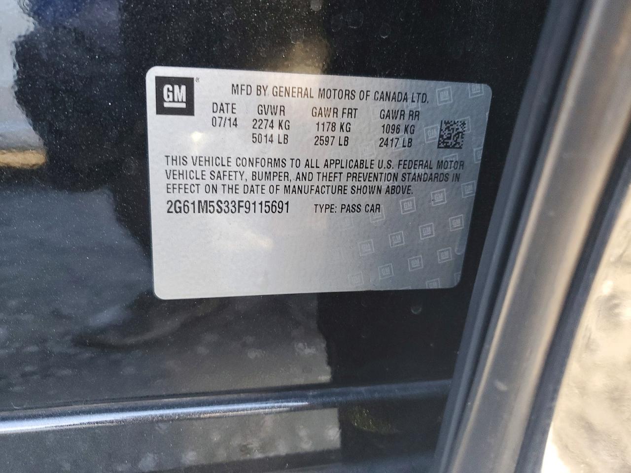 2015 Cadillac Xts Luxury Collection