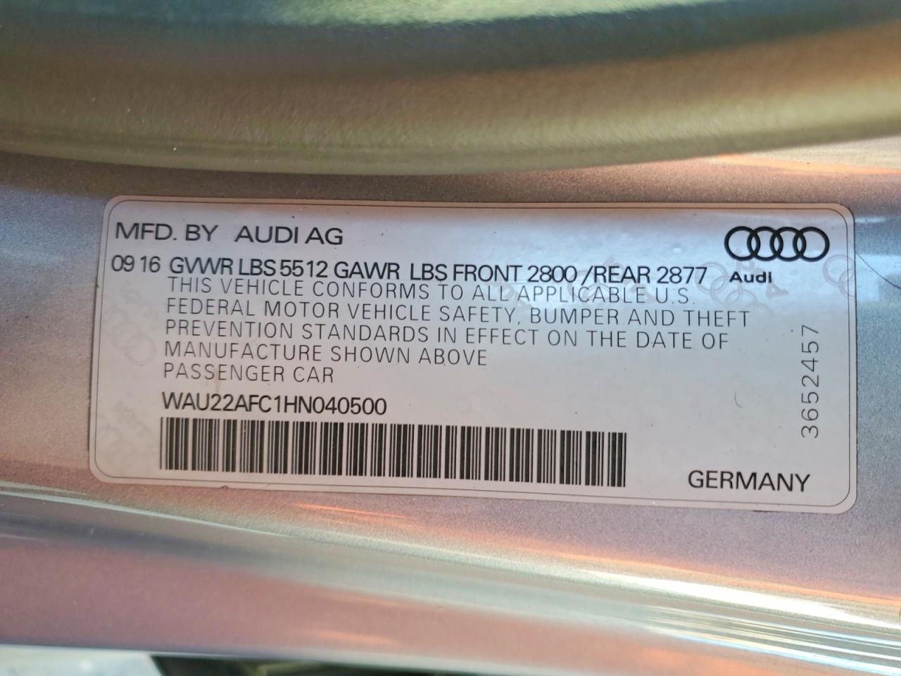 2017 Audi A7 Prestige