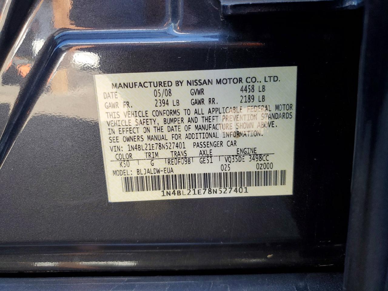 2008 Nissan Altima 3.5se