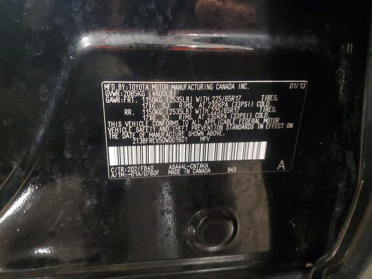 2013 Toyota Rav4 le