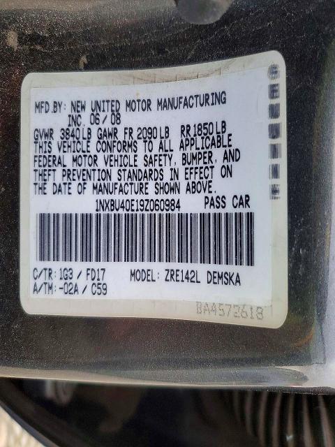 2009 Toyota Corolla Base