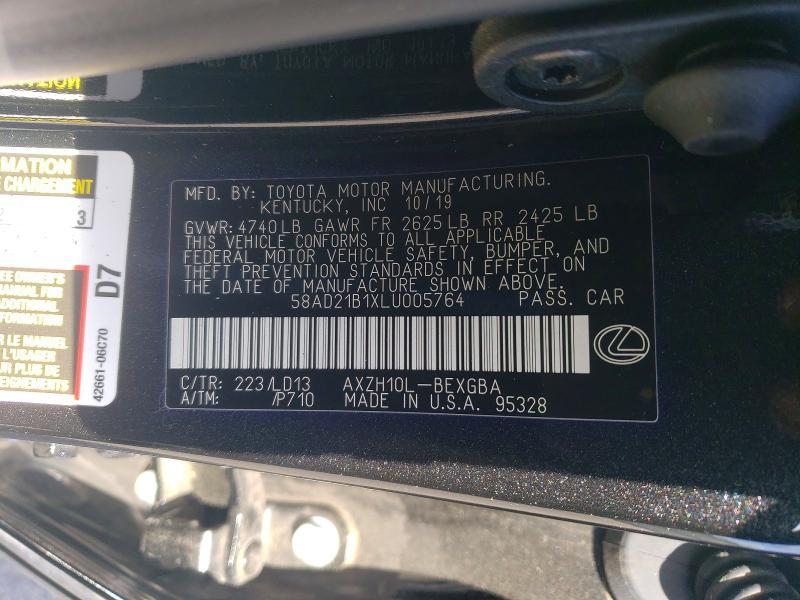 2020 Lexus Es 300h Base