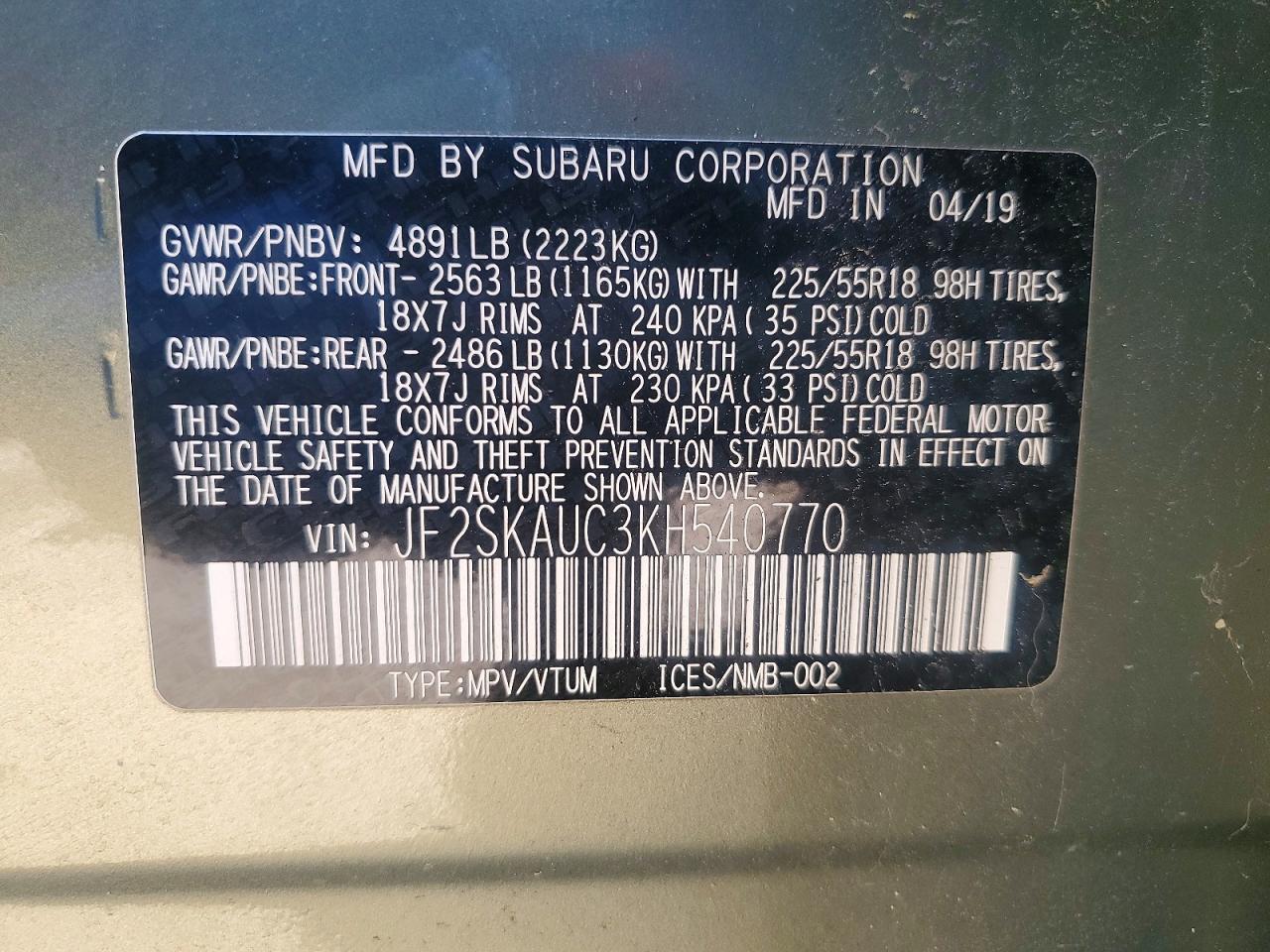 2019 Subaru Forester Limited
