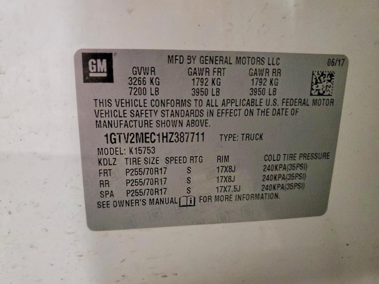 2017 GMC Sierra K1500 sle