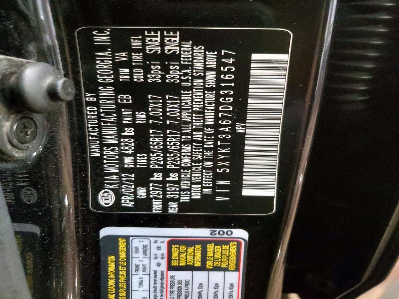 2013 KIA Sorento lx